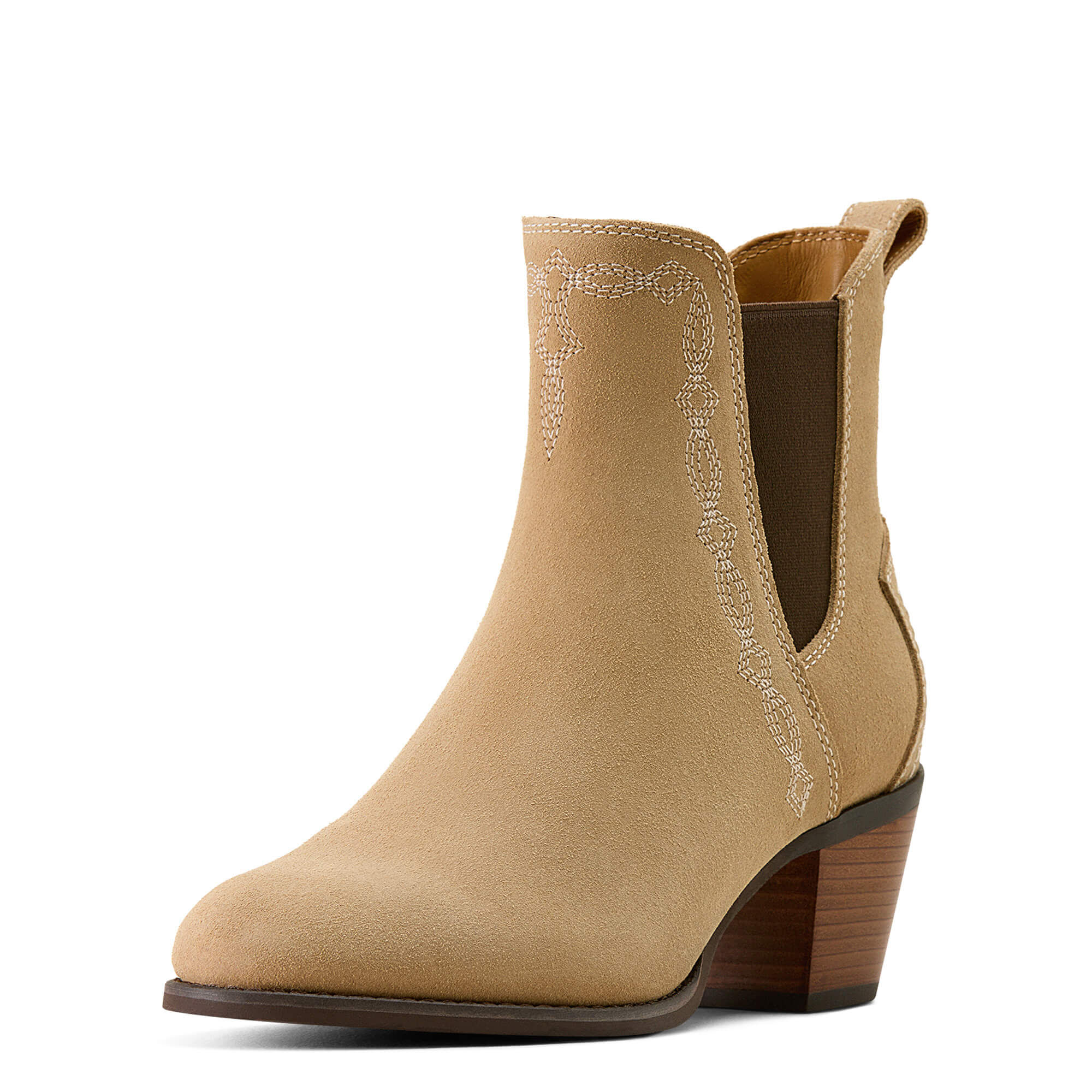 Women's Two24 Demi Boots in Camel Suede, B Medium Width, Size 36.5, by Ariat