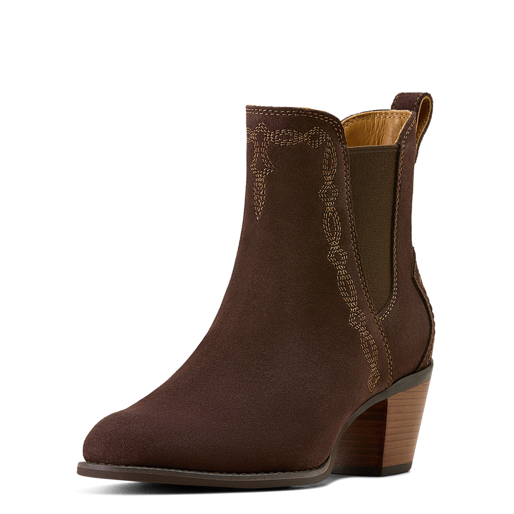 Women's Two24 Demi Boots in Chocolate Suede, B Medium Width, Size 36, by Ariat