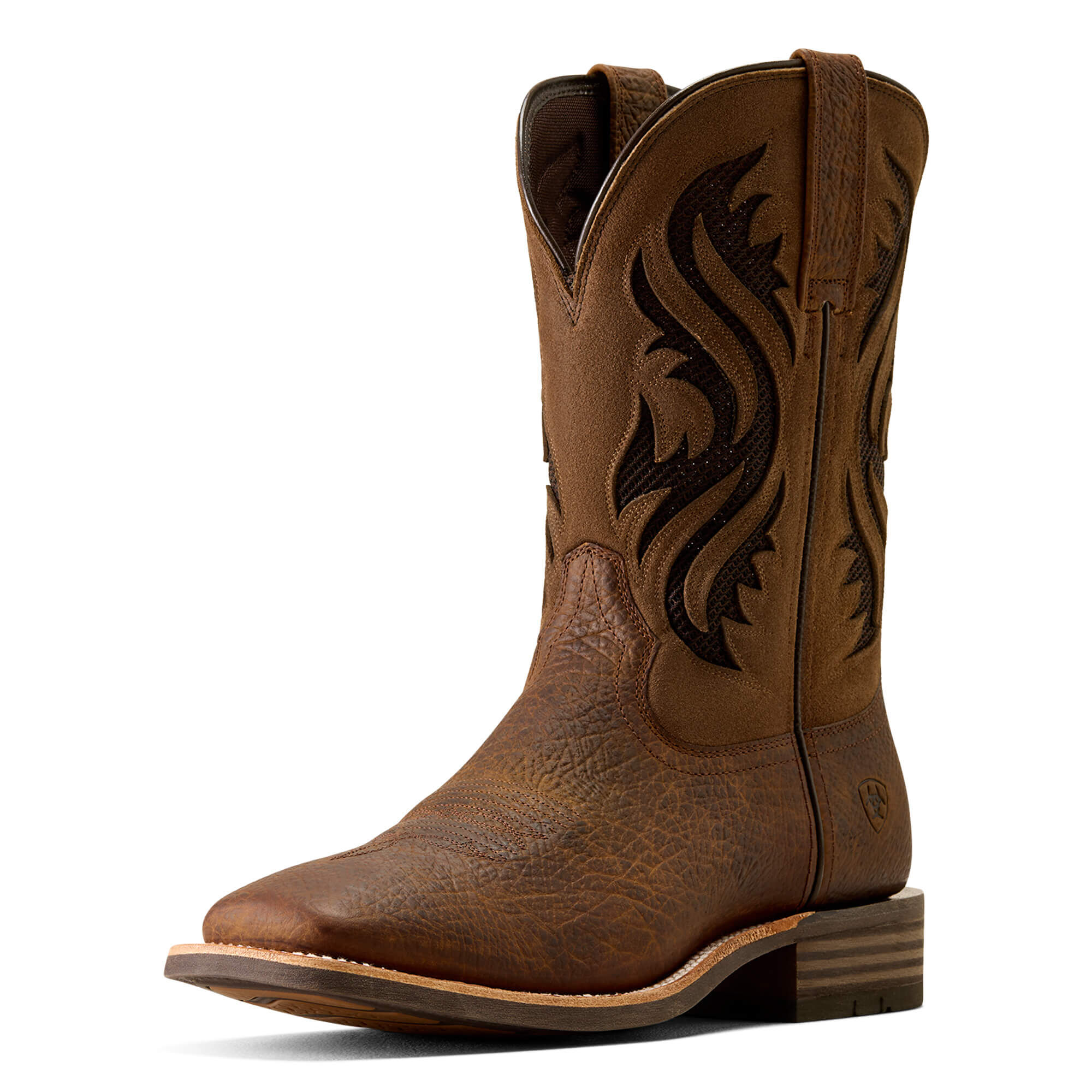 Men's Kanyon Toughstock VentTEK Wide Square Toe Western Boots in Earth Adobe Mocha Suede, D Medium Width, Size 8, by Ariat