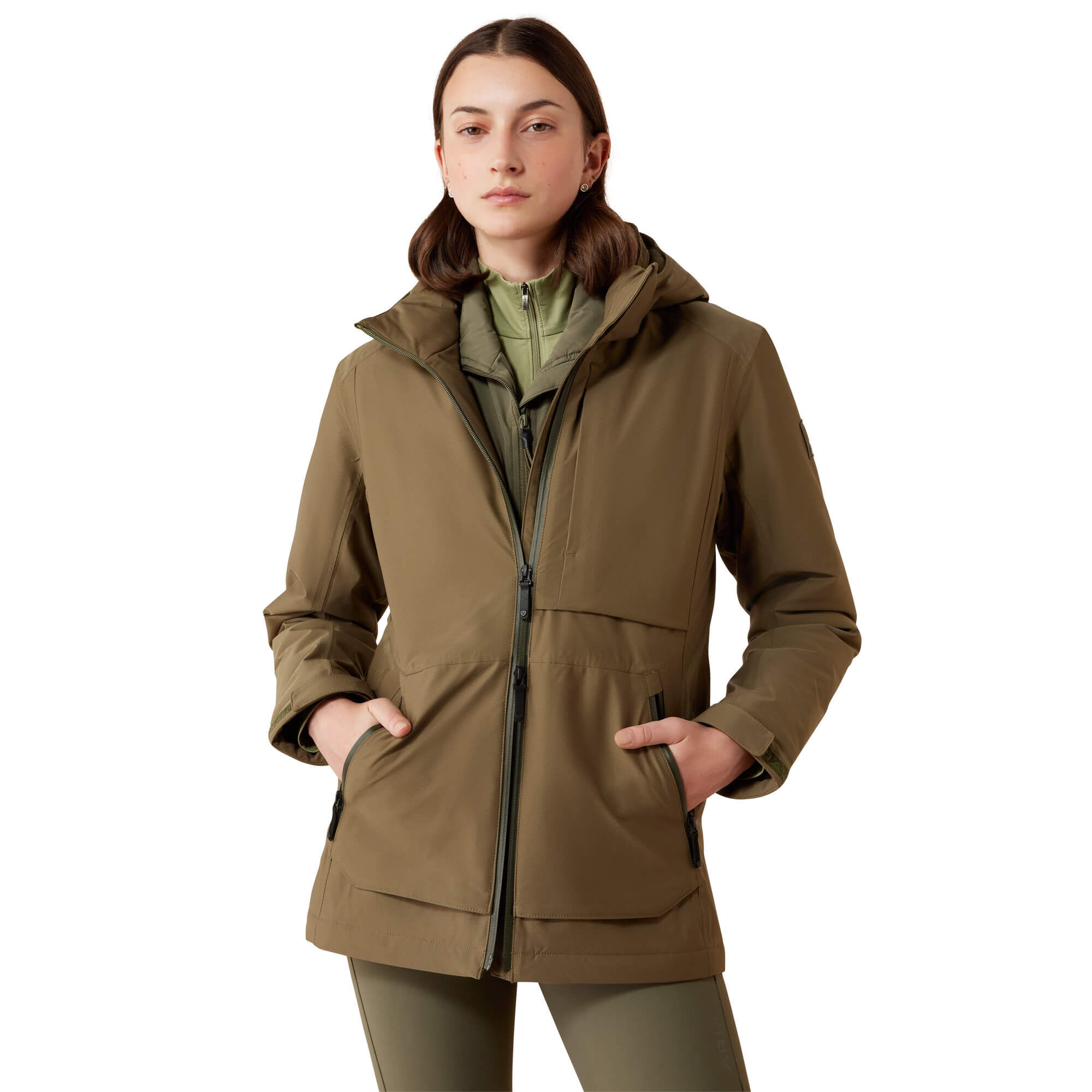 Women's Outer Banks Waterproof Insulated Jacket Long Sleeve in Kalamata, Size X-Small, by Ariat