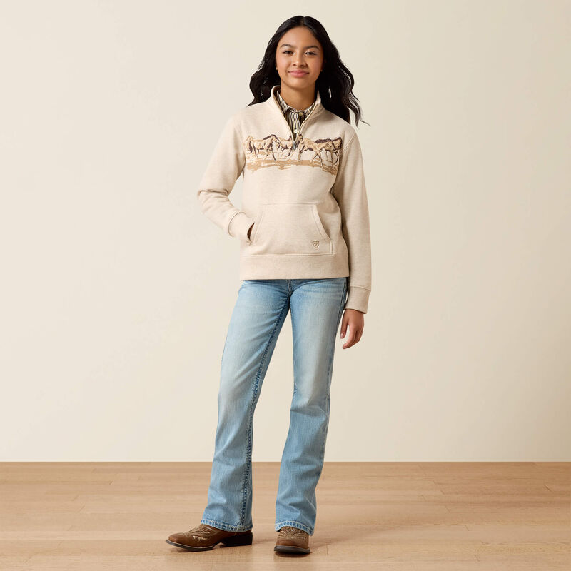 Running Wild 1/4 Zip Sweatshirt Full