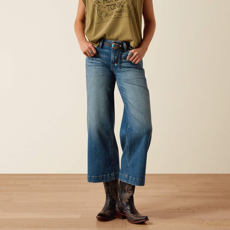 Perfect Rise Jazmine Wide Leg Crop Jeans Front