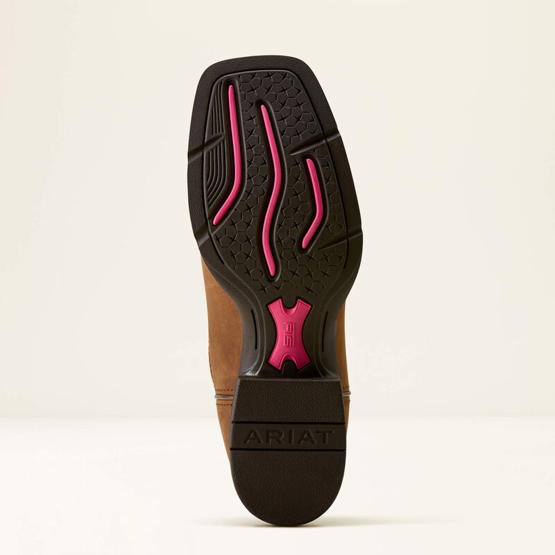 Round Up Waterproof Wide Square Toe Western Boot Sole