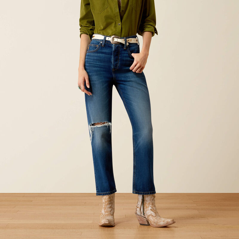Perfect Rise Relaxed Petra Flipside Straight Leg Jeans Front