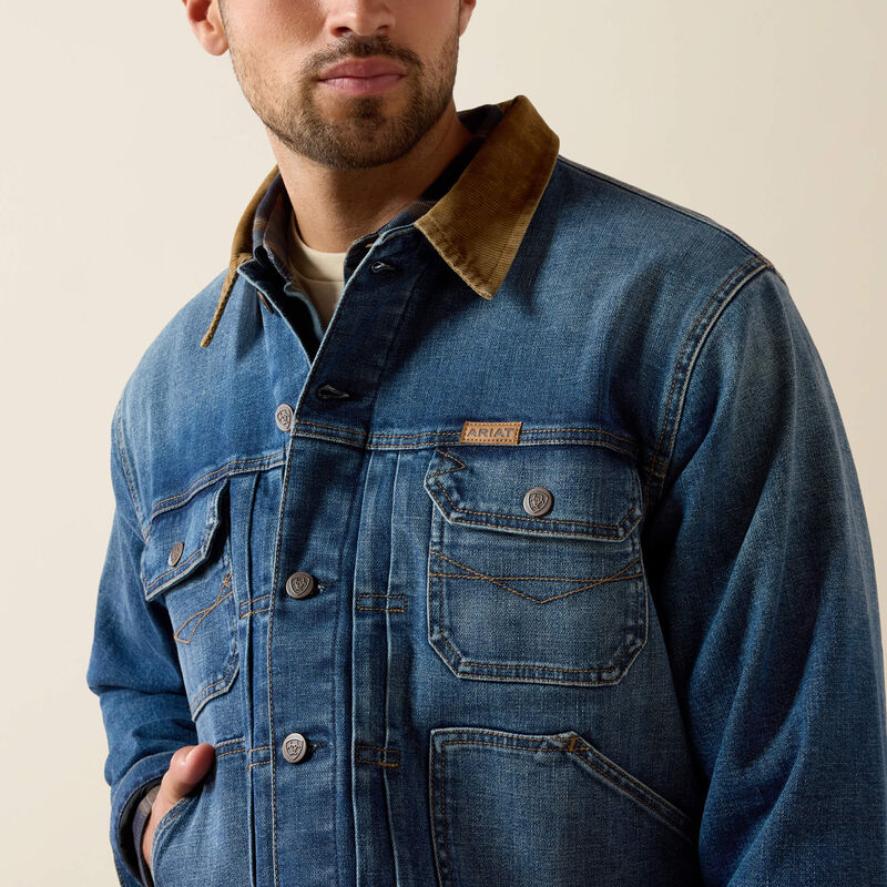 Flannel Lined Trucker Jacket 01