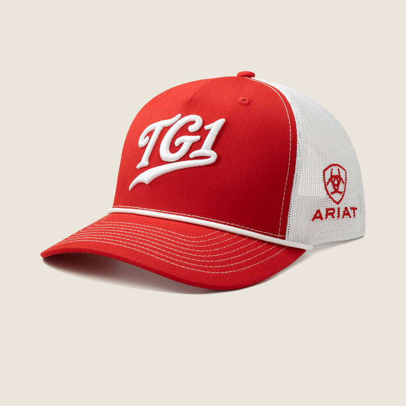 TG1 Ariat 5 Panel Trucker Cap Front