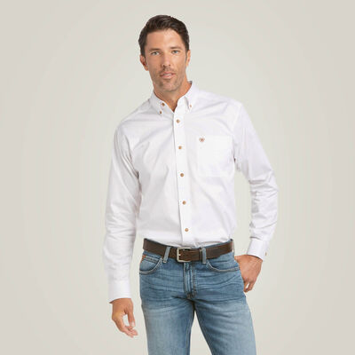 Solid Twill Fitted Shirt