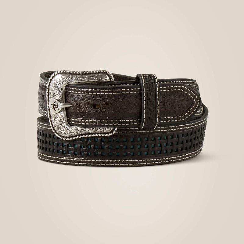 Genuine leather belt for man LAS VEGAS, BLACK colour, metal