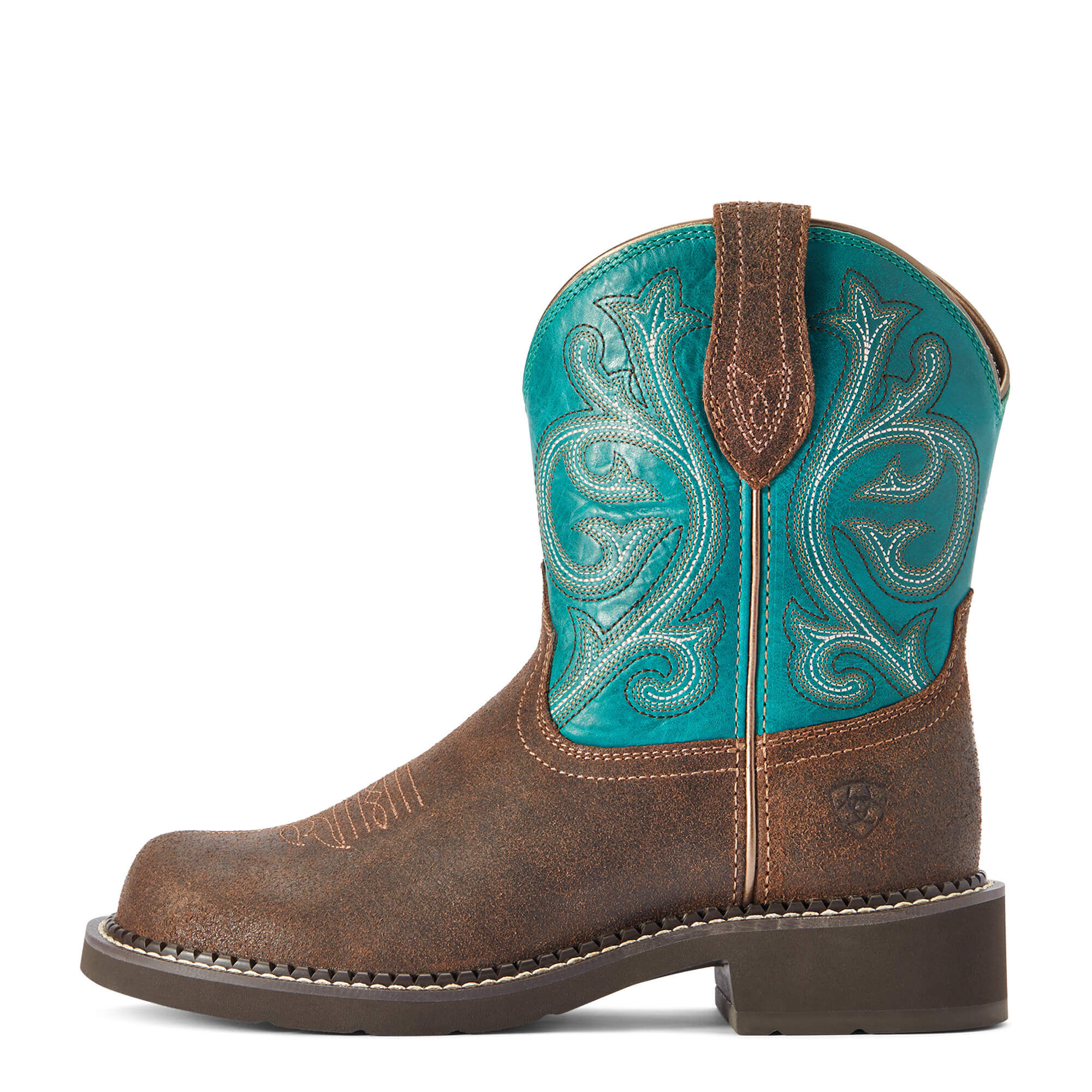 Westernstiefel braun/blau ARIAT Fatbaby Heritage Cowgirl kurze Western-Boots 