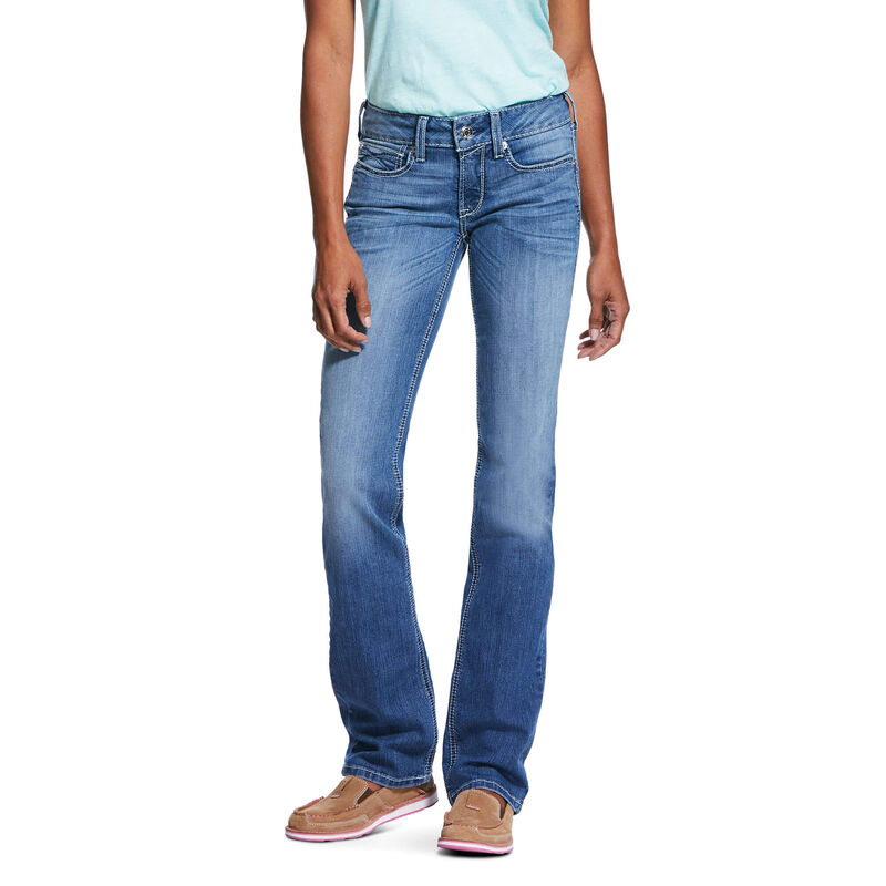 R.E.A.L. Mid Rise Stretch Tulip Stackable Straight Leg Jean | Ariat