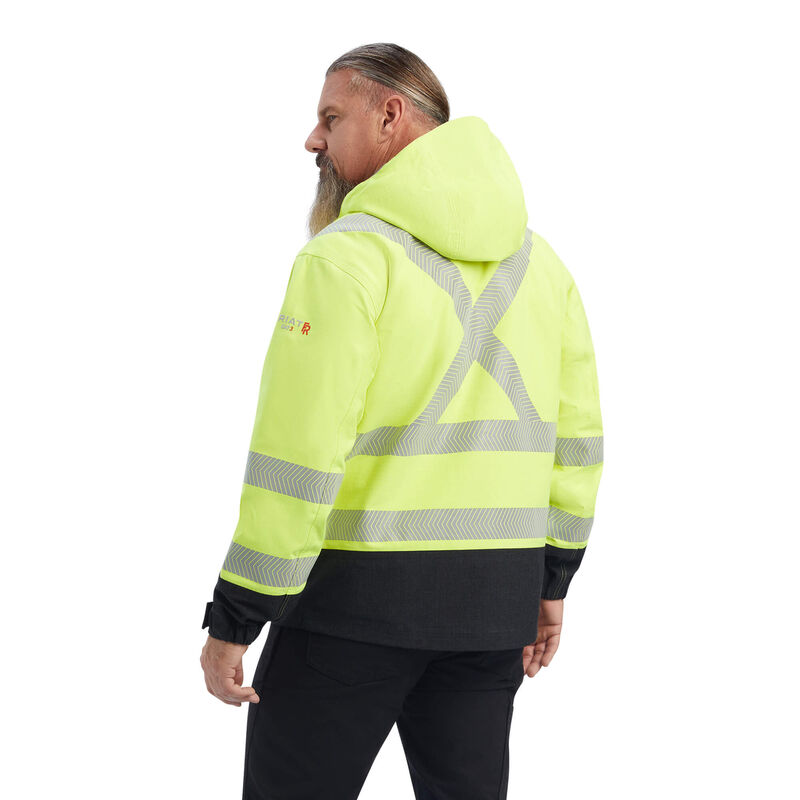 FR Hi-Vis Hooded Waterproof Jacket