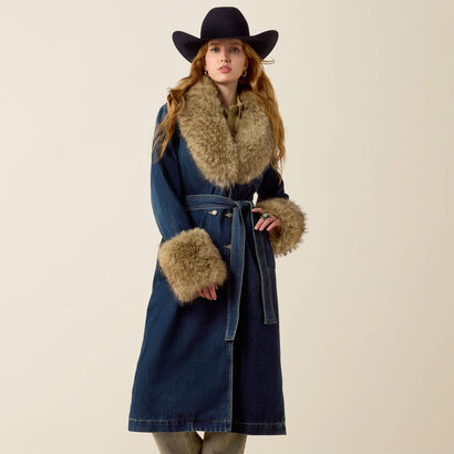 Denim Trench Coat Front