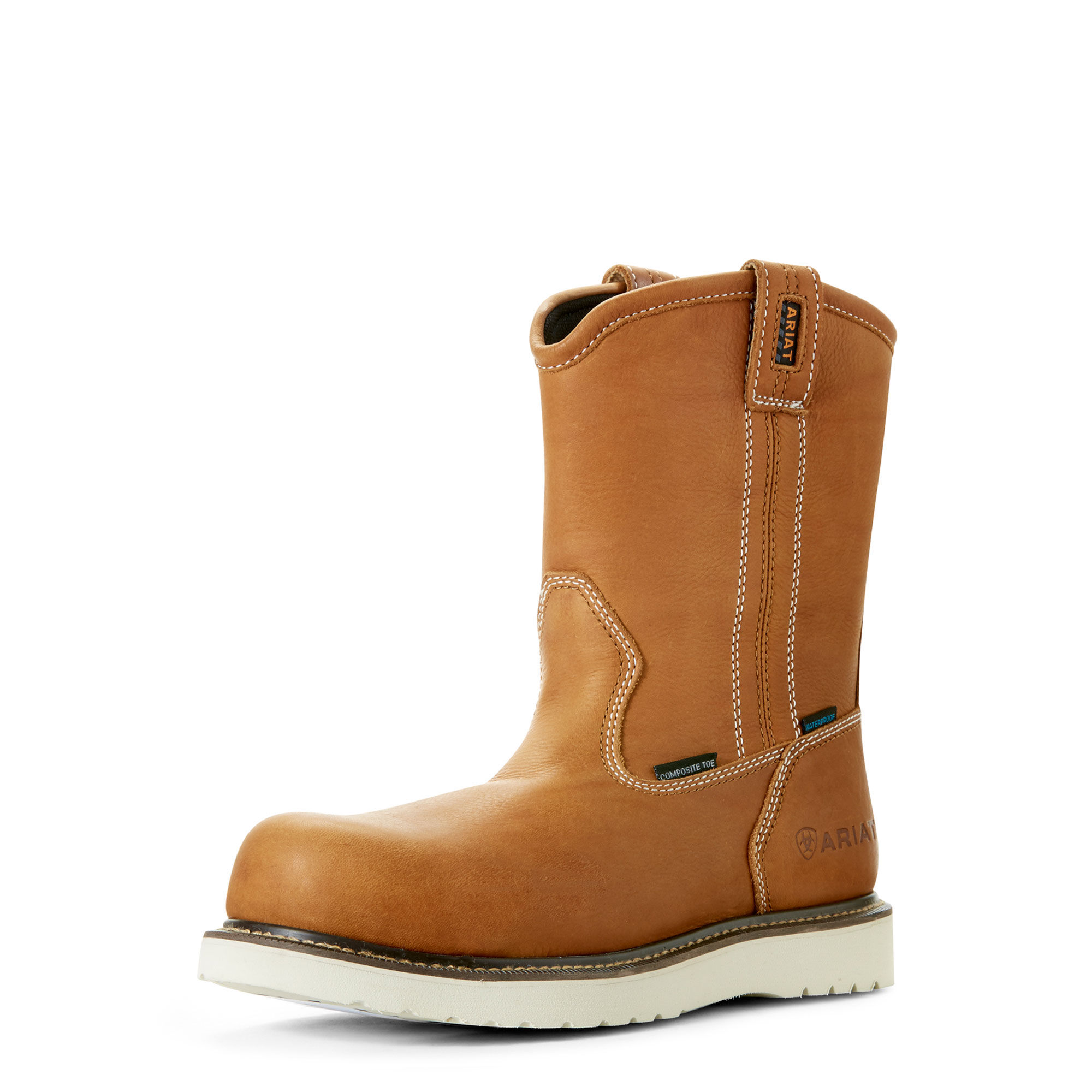Pull on wedge on sale sole work boots