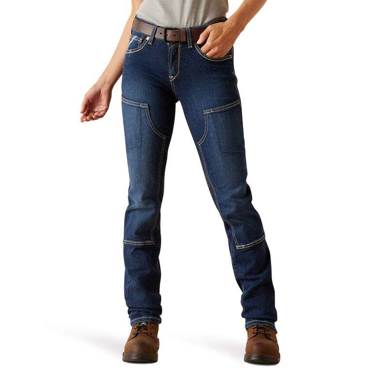 Ariat Women's Rebar DuraStretch Riveter Double Front Straight Jeans
