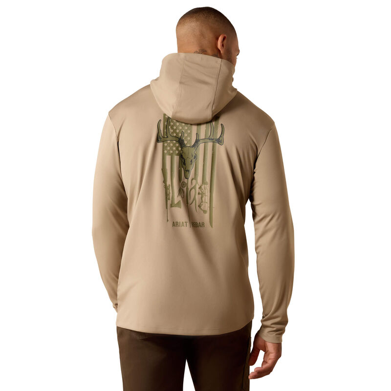 Rebar Sunblocker Outdoor Hooded Classic Fit Long Sleeve T-Shirt Front