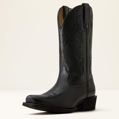 Round Up Narrow Cutter Toe Western Boot 3-4 Front