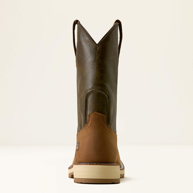 Activator Patriot Wide Square Toe Work Boot Heel
