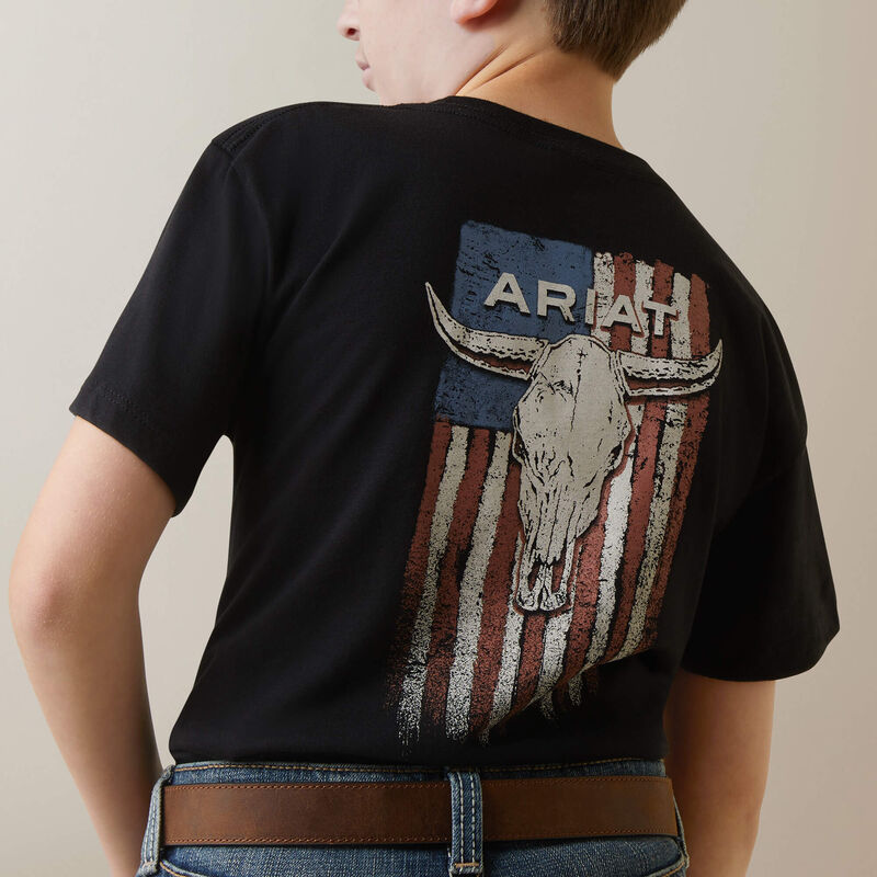 Ariat Steer Skull Flag T-Shirt
