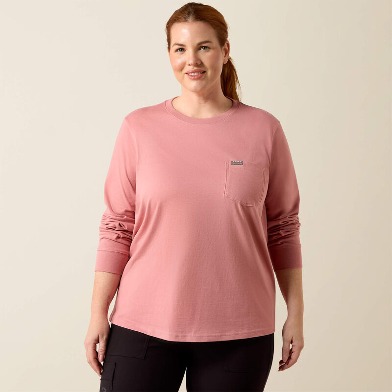 Rebar Cotton Strong Flying Eagle Long Sleeve T-Shirt Front Plus