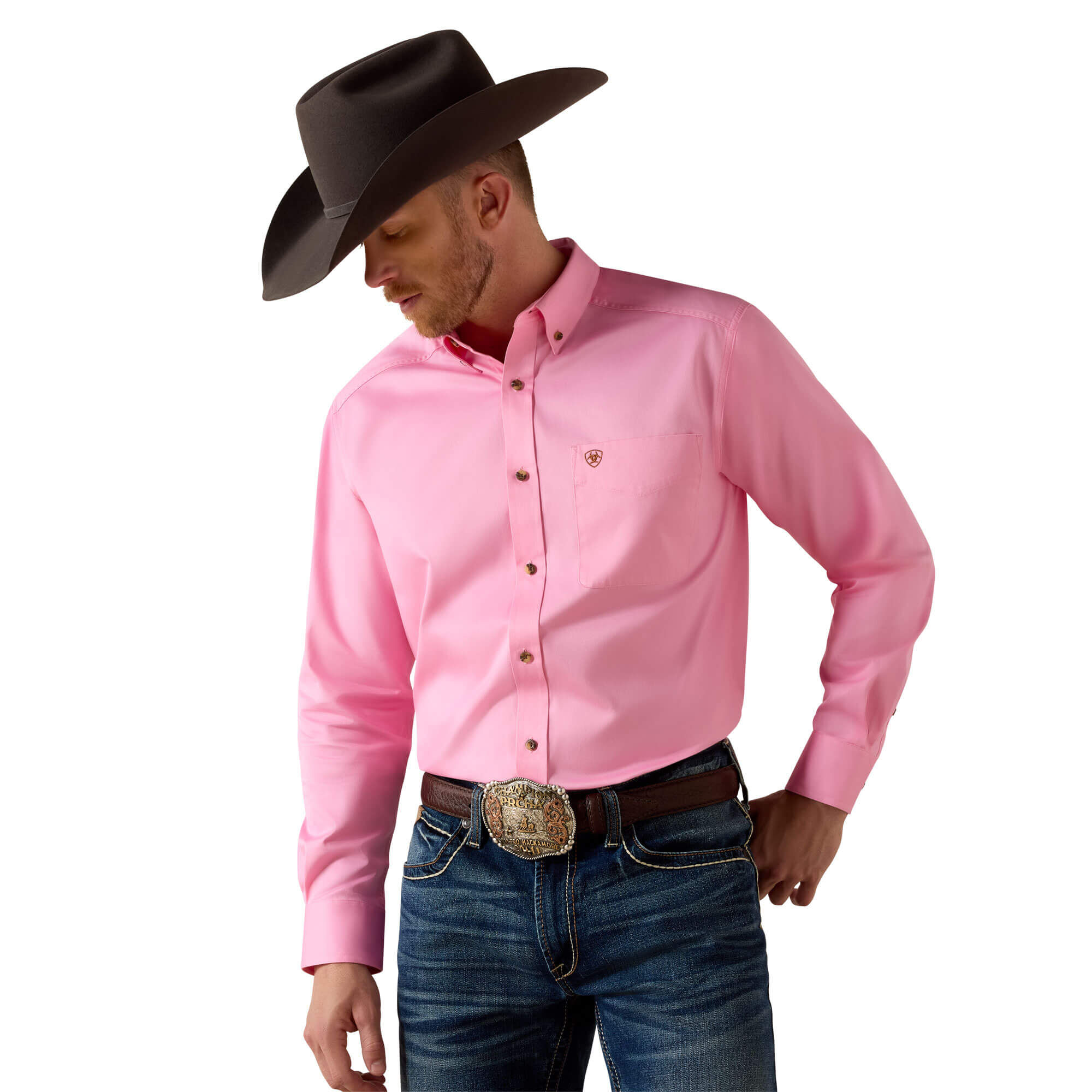 Ariat Men's Casual Series Twill Long Sleeve Solid Button Down Shirt...