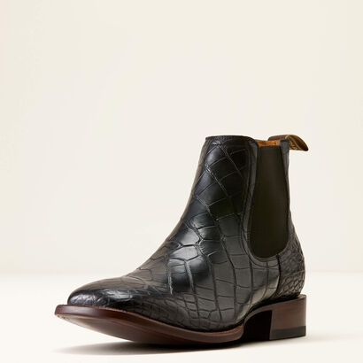 Bench Made Younger Chelsea Wide Square Toe Western Boot 3-4 Front
