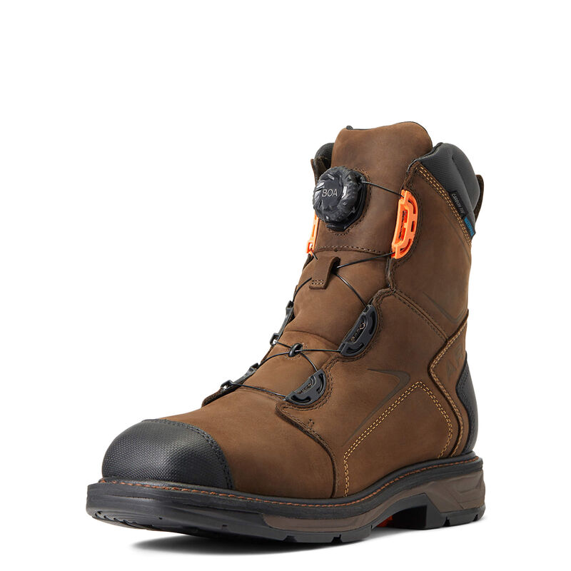 Ariat Men's WorkHog XT 8 inch BOA Waterproof Carbon Toe Work Boots