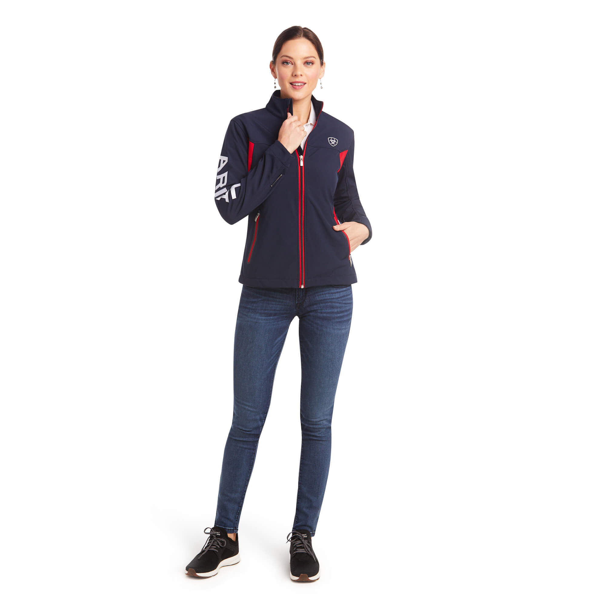 Navy Ariat Womens New Team Softshell Jacket 