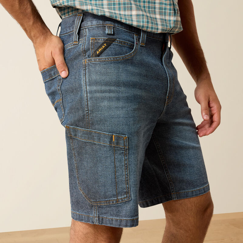 Rebar M4 Relaxed Denim 10" DuraStretch Shorts 01