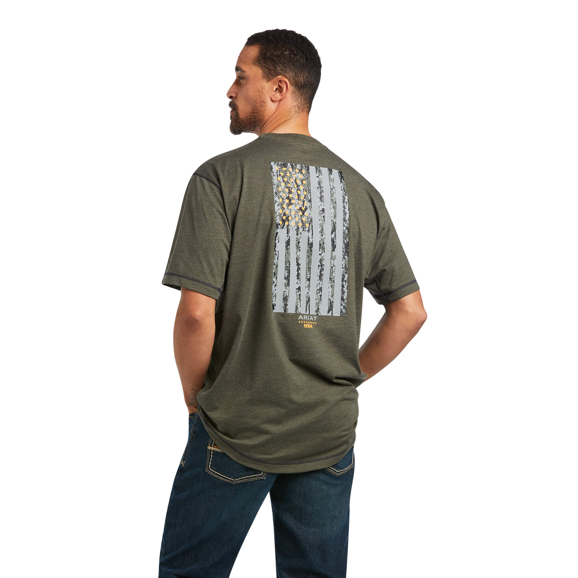 Ariat Mens Rebar Workman Logo T Shirt 