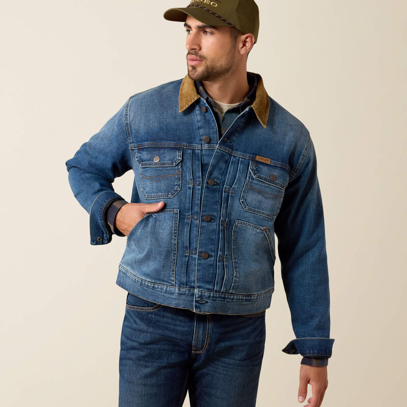Flannel Lined Trucker Jacket 02