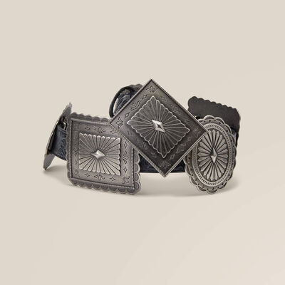 Oval and Rectangle Concho Belt