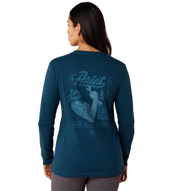 Rebar Cotton Strong Vintage Mother Long Sleeve T-Shirt Front