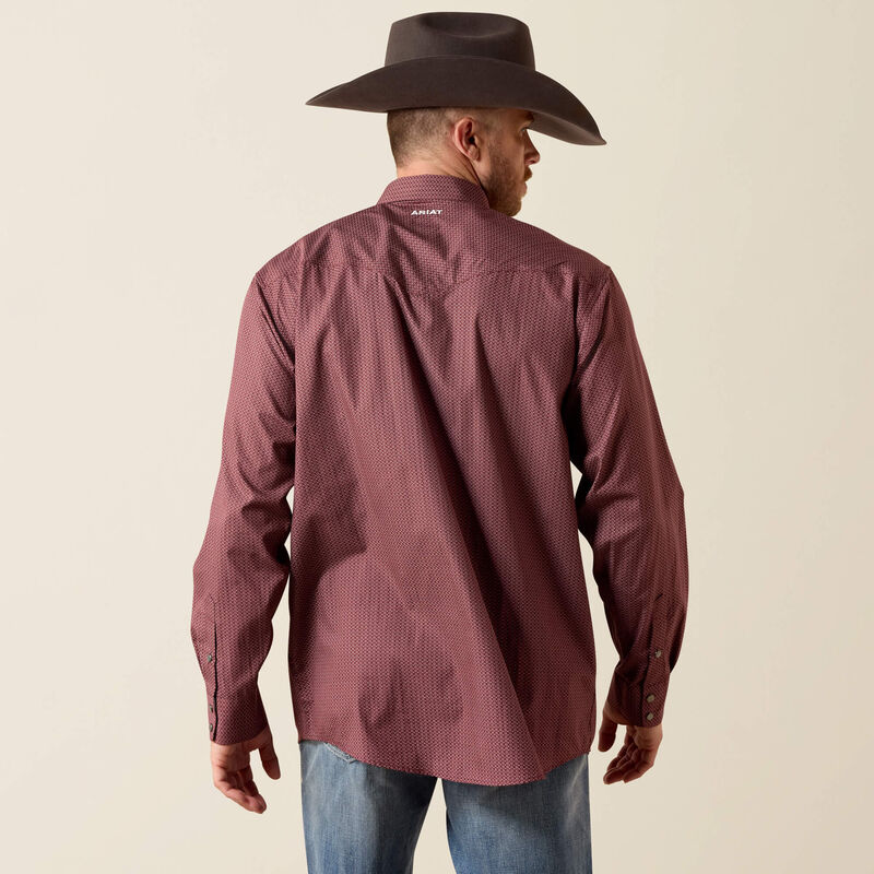 Wrinkle Free Dion Classic Fit Snap Shirt Back