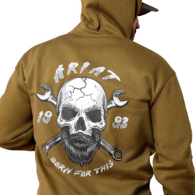 Rebar Workman Bearded Skull Hoodie 01