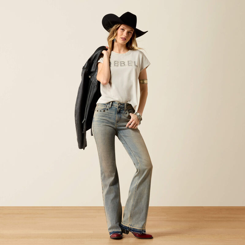 High Rise Midnight Luxe Slim Trouser Jeans Full