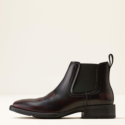 Booker Chelsea Wide Square Toe Western Boot Side