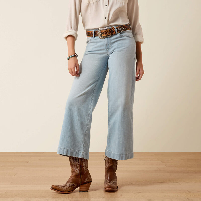 Perfect Rise Clare Wide Leg Crop Jeans Front