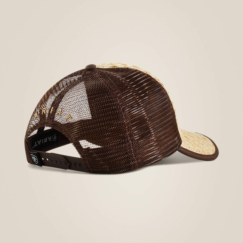 Shield patch natural weave cap