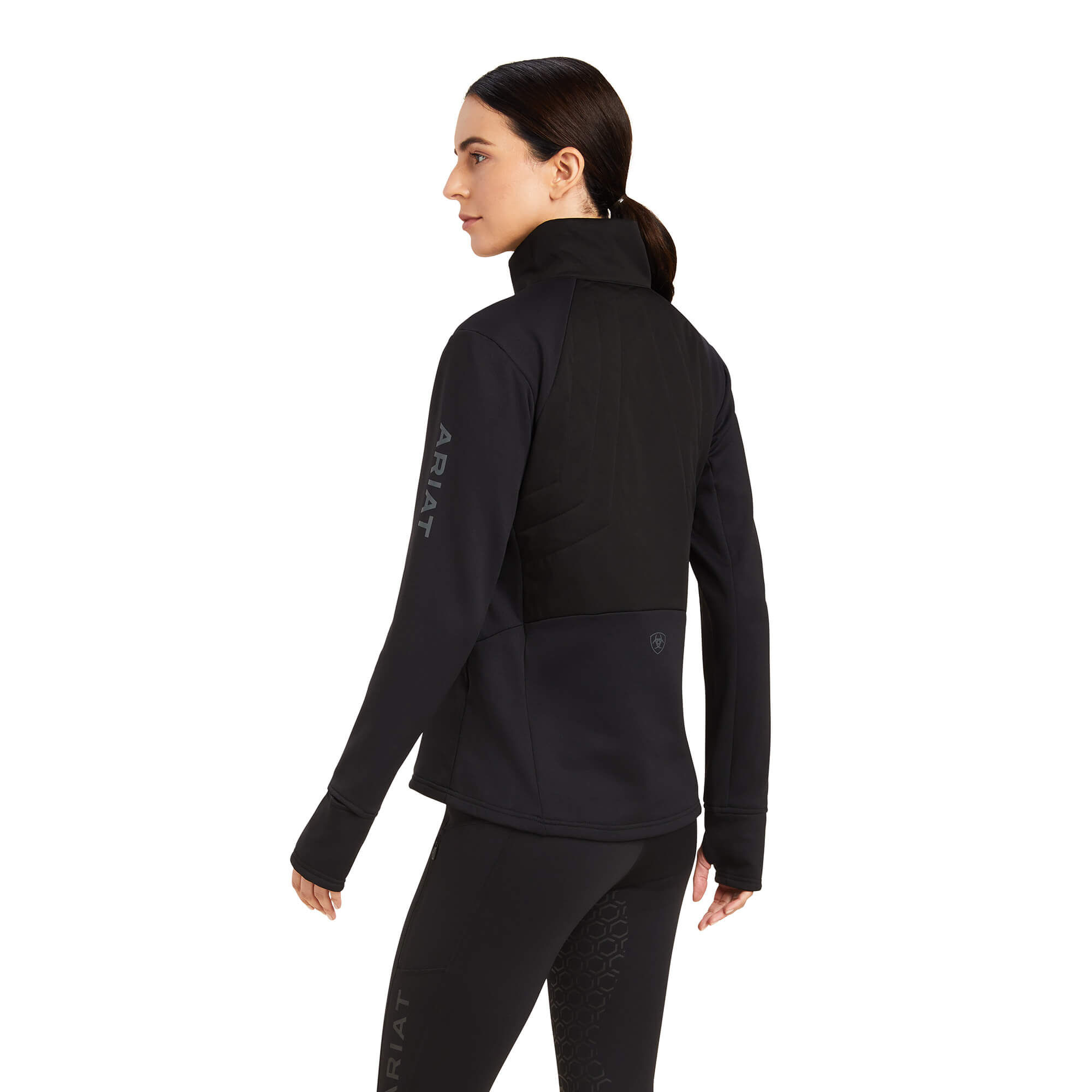 Women's Venture 1/2 Zip Sweatshirt in Black, Size: Medium by Ariat
