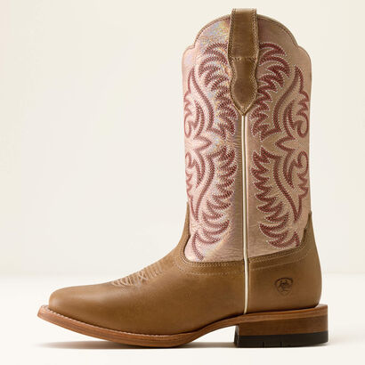 Frontier Drift Wide Square Toe Western Boot Side