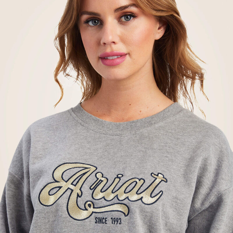 REAL Metallic Varsity Logo Sweatshirt