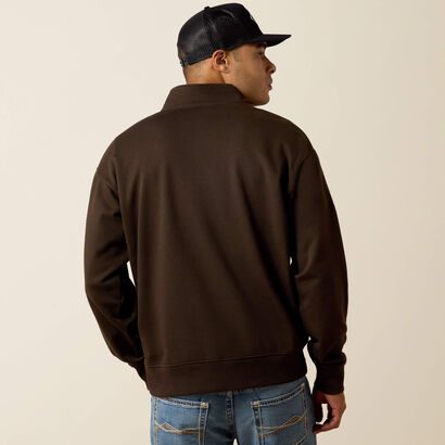 Holiday 1/4 Zip Sweatshirt Back