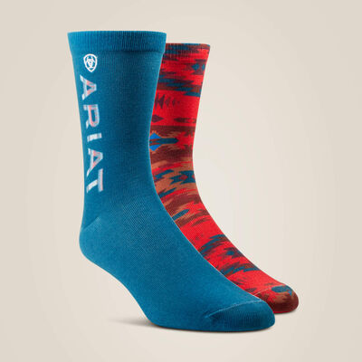 Adobe Canyon Crew Sock 2 Pair Multi Color Pack
