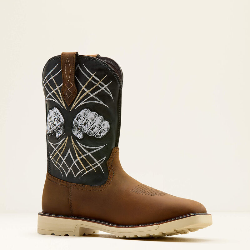 Activator Live Free Wide Square Toe Work Boot Medial