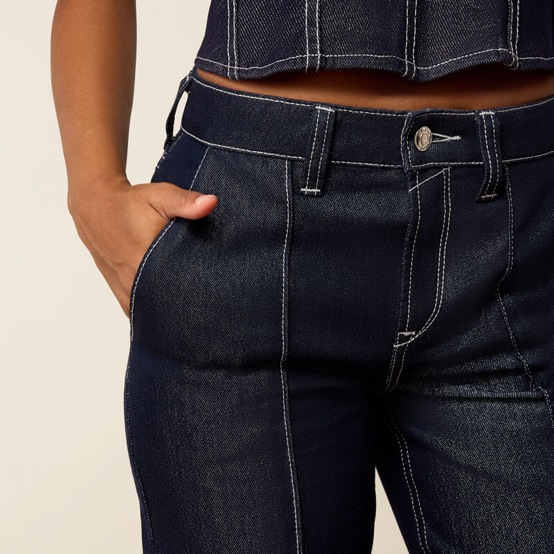 Ultra High Rise Lurex Wide Leg Jeans 01
