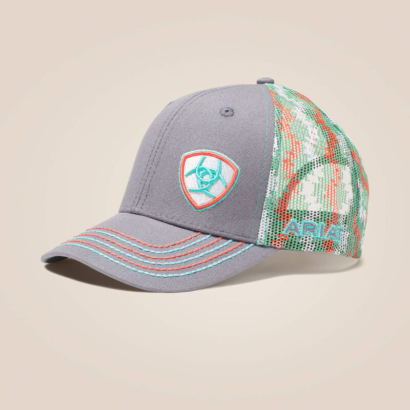 Mesh Snap Back Shield Logo Hat