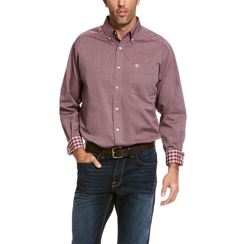 Wrinkle Free Solid Pinpoint Classic Fit Shirt