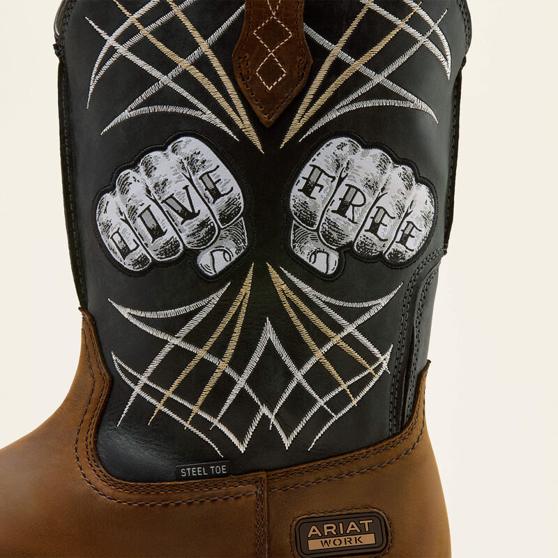 Activator Live Free Wide Square Toe Work Boot Detail01