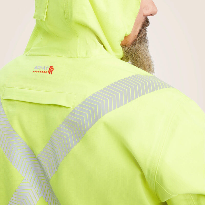 FR Hi-Vis Hooded Waterproof Jacket