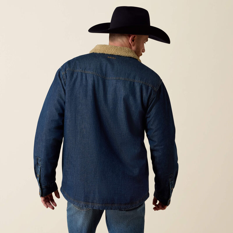 Sherpa Lined Shirt Jacket Back